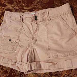 Time & Tru twill shorts, size 14, pink